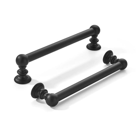 10 Pack 5 Inch Matte Black Cabinet Pulls Solid Heavy Duty Hardware For Cabinets Drawers And Doors 128mm Center Hole Design Ideal For Kitchen