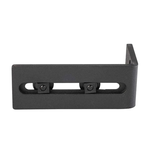 Matte Black Adjustable Barn Door Floor Guide Roller With Wall Mount, Guard Against Door Sway And Floor Damage, Carbon Steel Construction