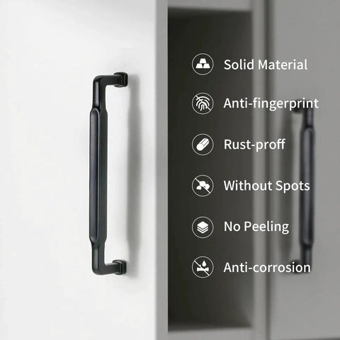 10 Pack Matte Black Cabinet Pulls With 5 Inch Center To Center Measurement Solid Zinc Alloy Drawer Handles For Kitchen Cabinets And Drawers