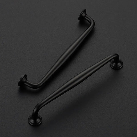 Five Pack Six And A Quarter Inch Matte Black Kitchen Cabinet Pulls Made From Solid Zinc Alloy Cupboard And Drawer Handles