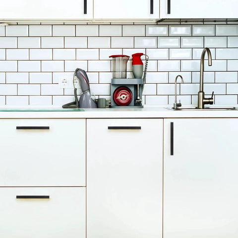 Matte Black Cabinet Pulls 5.5 Inch 140mm Stainless Steel Handles Set Of 10 for kitchen cabinets and drawers in modern kitchen