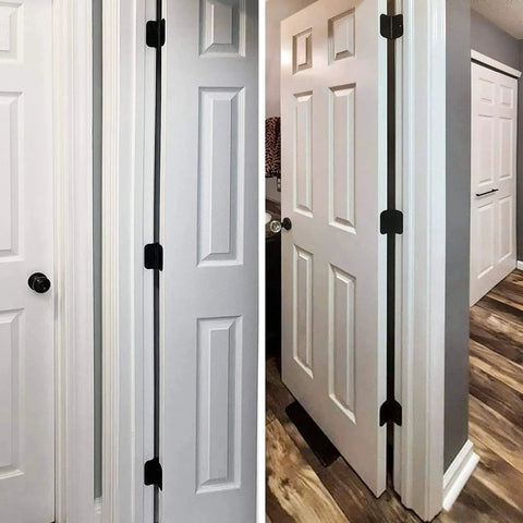 30 Pack Rounded Matte Black Door Hinges 3.5 Inch 5/8" Radius Interior 3 1/2" Flat Iron Bifold Residential Standard Bedroom Indoor for Doors 3 ½"Hardware Control House Home Decor Essentials Accessories installed view