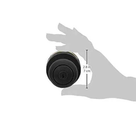 Secure exterior door entry with a durable knob and deadbolt, keyed alike for easy access, coastal matte black finish