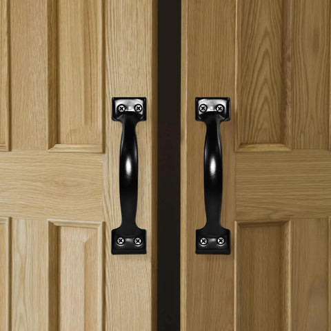 Two Pack 5.5 Inch Metal Door Handles Heavy Duty Modern Hardware For Metal Cabinets Doors Patios Gates Interior and Exterior Use