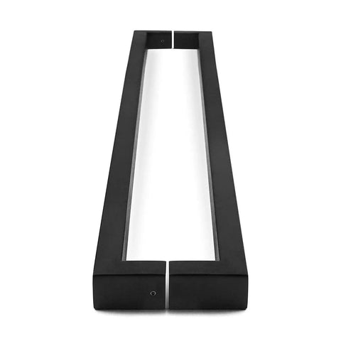 Matte Black 304 Stainless Steel Double Sided Door Pull Push Handles For Commercial Entrances 70 Inch Long view from top