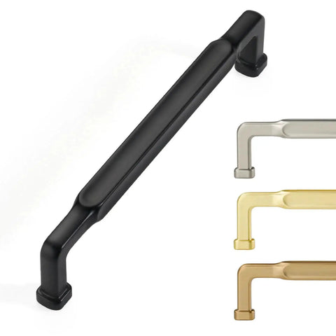 10 Pack Matte Black Cabinet Pulls With 5 Inch Center To Center Measurement Solid Zinc Alloy Drawer Handles in assorted finishes