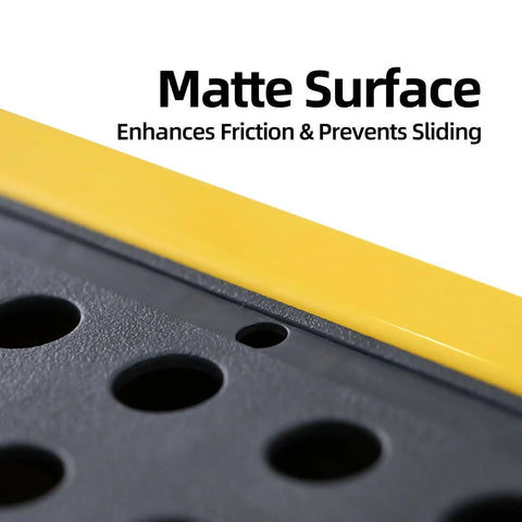 Close-up of matte surface on Spill Containment Pallet Set For Two Drums With Drain Outlet, Heavy Duty Plastic Platform That Holds Up To 2000 Lbs