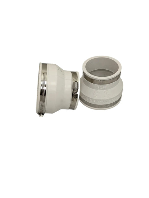 4x3 couplers from Maverick Radon Fan Kit For 3 Inch Installation, Quiet And Energy Efficient Inline Radon Mitigation Fan For 4 Inch Ducting, High Performance Home Setup With Easy One Click Wiring By Festa AMG