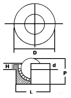 MBT-1 CS Solid Machined Ball Transfer Unit 1 Main Ball USA Bearings - VXB Ball Bearings