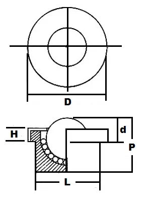 MBT-5/8 CS/SS Solid Machined Ball Transfer Unit 5/8 Main Bearings - VXB Ball Bearings