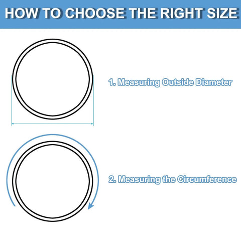 Graphic showing how to measure for 24 To 28 Millimeter Adjustable Double Wire Hose Clamp Set Of 10 Stainless Steel 304 Hose Clips