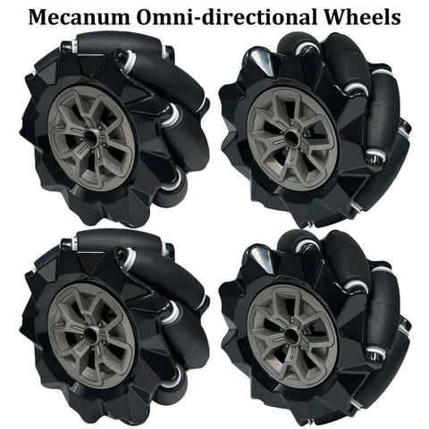 Premium Mecanum Wheel 80mm Omni Wheel with 4Pcs 4mm Metal Coupling Motor Connector Tire for AGV Smart Robot Car Chassis