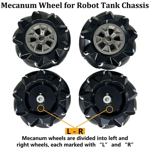 Premium Mecanum Wheel 80mm Omni Wheel with 4Pcs 4mm Metal Coupling Motor Connector Tire for AGV Smart Robot Car Chassis