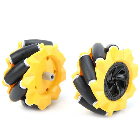 Mecanum Wheel For TT Motor 80mm Diy Smart Robot Car Parts For Smooth Running And Grippy Feel Precise Left Right Translation And Drift Movement Rubber Coated Wheel Eco Friendly Materials Durable Core And Shielding By Eujgoov
