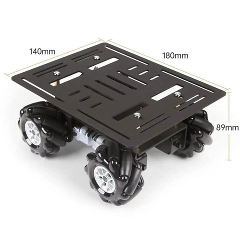 Mecanum Wheel Robot Chassis Kit With 360 Degree Omnidirectional Wheels Aluminum Alloy Frame TT Motors 66mm Platform Unassembled