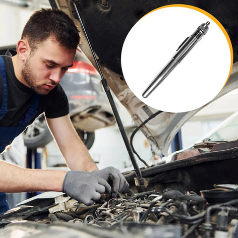 Mechanic using Car Precision Oiler Portable Aluminum Lube System Oiling Pen With Pocket Clip And Screw On Cover for vehicle maintenance