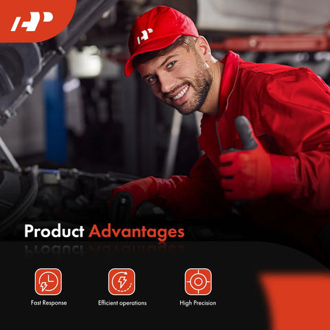 Engine coolant temperature sensor (A-Premium, 2 pins) product banner with mechanic in red uniform