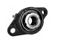 1-1/2 in Medium Wide Adapter 2-Bolt Flange Bearing, Concentric Locking Ball Insert, Cast Iron Housing, Contact Seal with Slinger