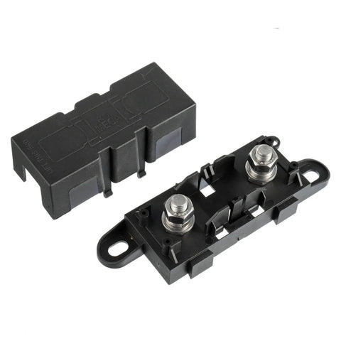 Beefy Mega Fuse Holder For AMG Mega Fuse Pack Of 2, Heavy Duty M8 Bolt Car Fuse Clamp, rugged design, visible mounting holes