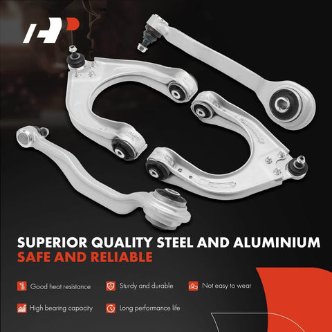 12 Piece Beefed Up Front And Rear Control Arm Set With Sway Bar Link Outer Tie Rod End And Lower Rear Ball Joint For Mercedes Benz E320 E350 E500 E550 E55 AMG CLS500 2003 To 2011