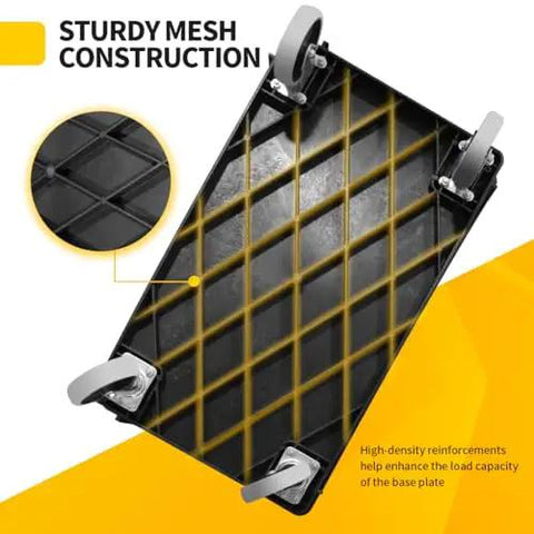 Heavy Duty 2 Shelf Service Cart MaxWorks 80855 With 500 Lb Capacity Polypropylene Utility Cart base and casters