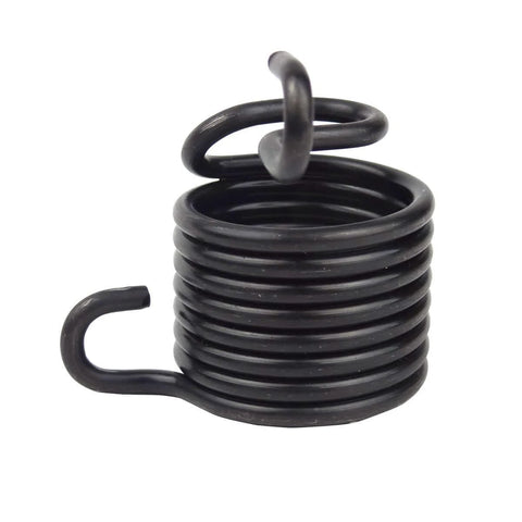 Close-up of spring from 3Pcs Smoothing Pneumatic Air Hammer Pneumatic Chisel bit Set, black metal construction