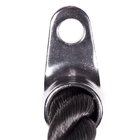 Close-up of attachment for Dual Grip Triceps Rope For Cable Machines, No Slip Nylon Rope With Rubber Bumpers, Easy Grip, Double Sided Design