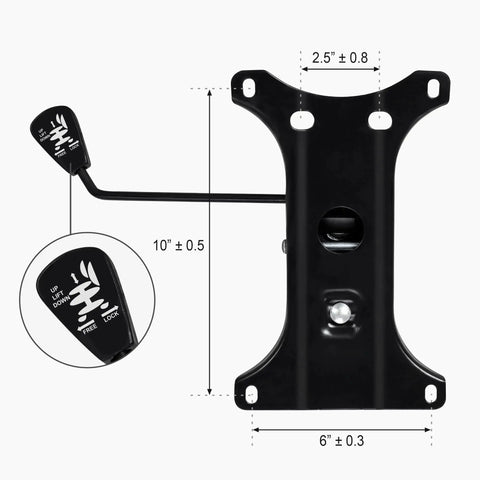 Metal Base Replacement Set For Office And Gaming Chairs With Bottom Plate Stand Cylinder And Five Durable Rubber Caster Wheels Designed For Heavy Duty Stable Gold Tone Base Smooth Quiet Rolling With Precision Bearings And Universal Fit Easy Install front view with dimensions