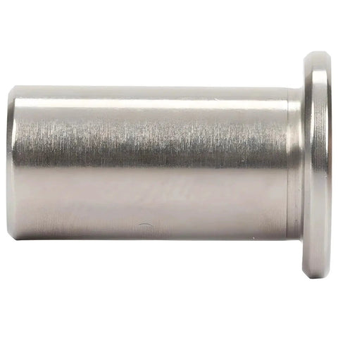 Side view of a metal bearing sleeve from 3 Pack Bearing Sleeves Direct Replacement For Crathco 3220 Fits Bubbler Models D15 D25 D25-4 D35 D35-4 E27 E29 E47 E49 Brand New Bearing Sleeve Set That Replaces Grindmaster Crathco Part 3220