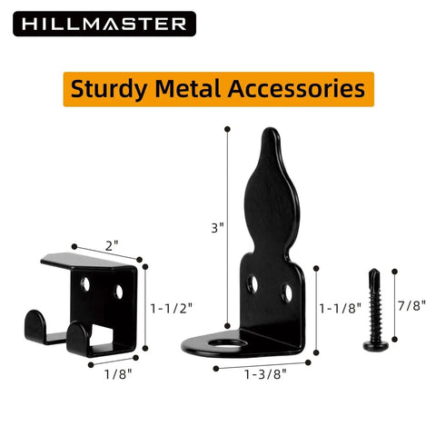 Heavy Duty 18 Inch Cane Bolt Gate Drop Rod For Wood Fences And Doors, steel brackets and screws for secure installation.