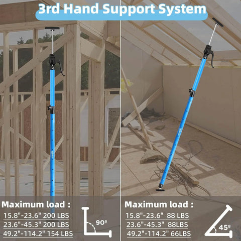 Installation of ✝️ 2PK High Quality Metal Cabinet Jacks for Installing Cabinets,200LB Load 3rd Hand Support System at 90° and 45° angles