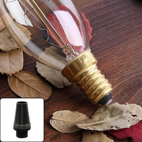 5 Pack Metal Cable Glands Strain Relief Cord Connectors for wiring, shown with a vintage style bulb on wooden surface with leaves