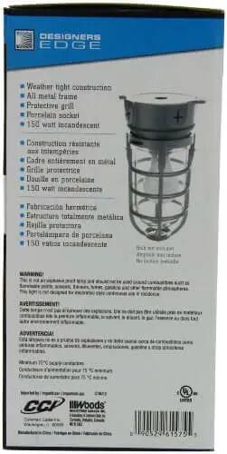 Box packaging of Vandal Resistant Ceiling Mount Security Light With Built Tough All Metal Cage Weather Tight Outdoor Fixture