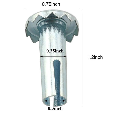 Close-up view of Eight Pcs Metal Caster Sockets With Three Eighths Inch Diameter And Length One And One Quarter Inches Stem Sleeve