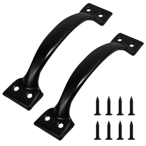 Two Pack 5.5 Inch Metal Door Handles Heavy Duty Modern Hardware For Metal Cabinets Doors Patios Gates Interior And Exterior Use Corrosion Resistant