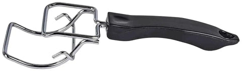 Black handle with chrome metal wire frame tool for holding pottery or small parts