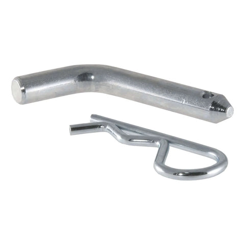 Trailer Hitch Pin And Clip Half Inch Diameter Fits One And A Quarter Inch Receivers With Clear Zinc Finish Easy Grip 105 Degree Bend