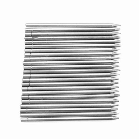 Pro Grade 23 Piece Jewelry Engraving Tools Set With Bead Reamer, metal tools arranged by size from 1 to 23mm for jewelry making.