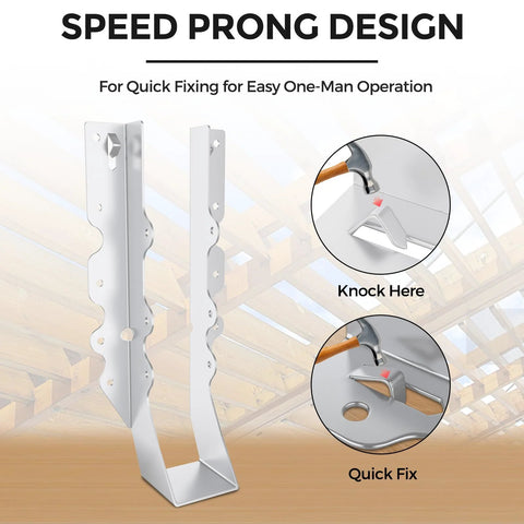 20 Pcs 2x10 Joist Hangers,20 Gauge Metal Face Mount Joist Hanger, Lu210 Joist Hangers Galvanized, Hurricane Ties for Rafter