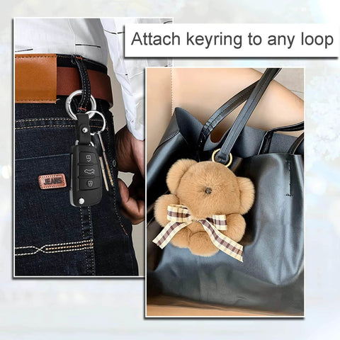 Ten Pack One Inch Metal Spring O Ring Carabiner Clips Keychains Snap Hooks for Purses, Bags, Pockets and Lanyards in use