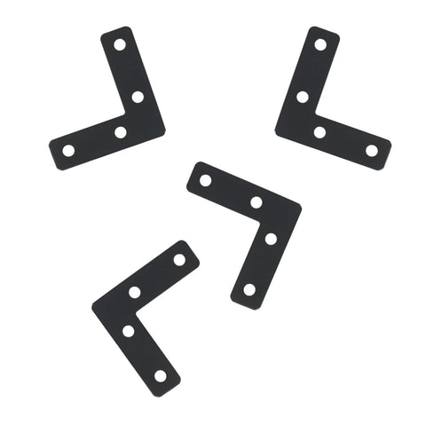 10Pcs 2 x 2 Inch L Bracket Corner Brace (50 X 50mm), Iron Flat Corner Bracket Heavy Duty, Metal L Shaped Bracket Support Brace, Right Angle
