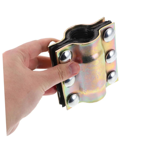 Person holding Heavy Duty Plumbing Leak Repair Clamp For Water Pipes, Quick Install Pipe Clamp Tool, Leak Sealer Kit
