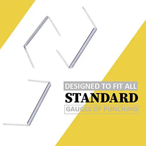 Premium Metal Prong Paper Fasteners With Two Inch Capacity Per Prong And Two And Three Quarter Inch Base For Thick Presentations And File Organization Box Of One Hundred For Office Use OLYMPX, displayed on a yellow background