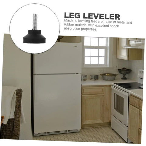 Heavy Duty Leveling Feet For Tables And Machinery Adjustable Legs Built Tough With Rubber Bumper Feet Threaded Levelers And Shock Absorbers Quiet Operation Easy Install For Stable Workbenches And Equipment positioned near a kitchen setup