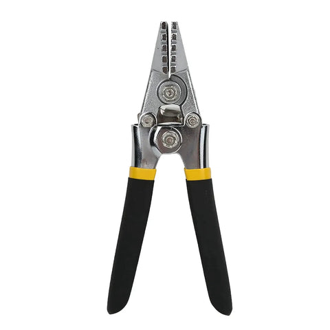 Curved Metal Sheet Seaming Pliers Heavy Duty Manual Bender With Non Slip Grip, 220mm, 45# Steel, Front View