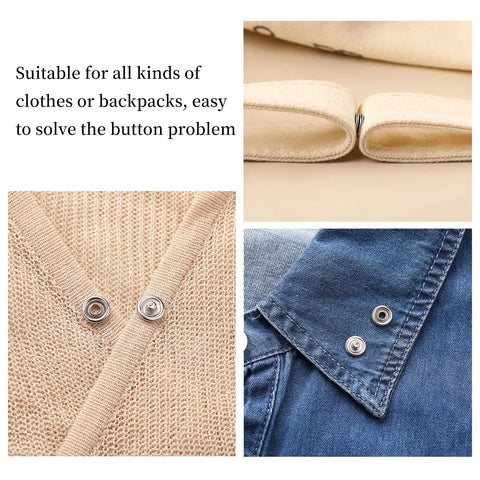 All In One Metal Snap Button Kit With Pliers For DIY Clothes Hats And Sewing, 400 Snap Pieces, installed on fabric