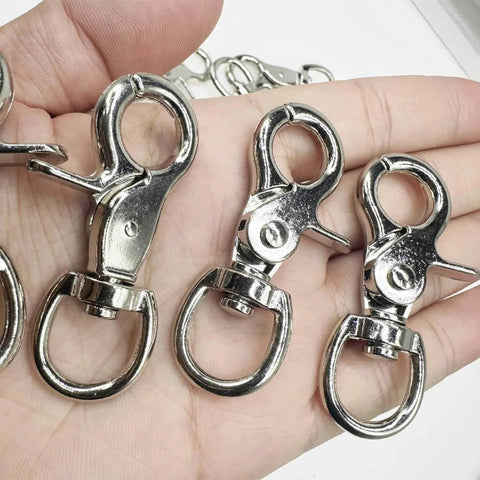 12 Piece Trigger Snap Hooks Lobster Clasp 360 Degree Swivel Spring Buckle Metal Swivel Clips Durable Zinc Alloy Construction in hand
