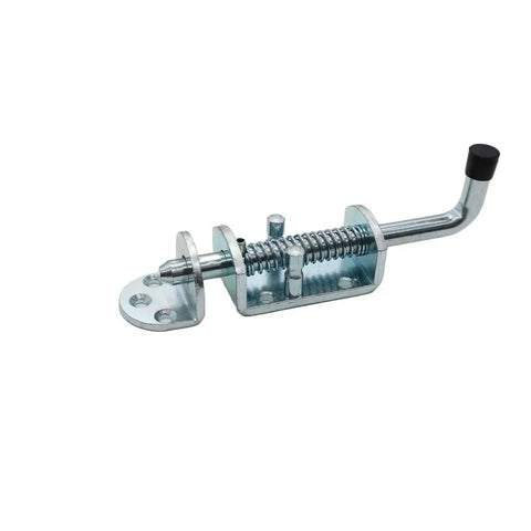 Heavy Duty 6.5 Inch Spring Loaded Latch Pin Sliding Barrel Bolt Door Lock for Chests Cabinets Gates and Utility Trailers Two Pack Rust Resistant
