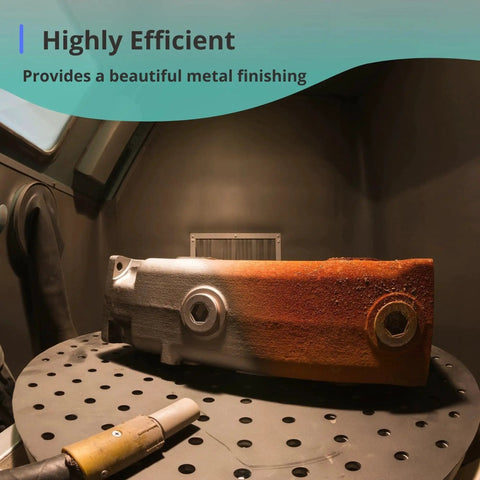100 Grit Aluminum Oxide Blast Media delivers fast, consistent surface prep for metal, glass, and stone in sandblasting cabinet
