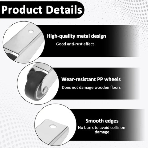 Gate Caster Wheels Replacement For Doors And Furniture Sinking Bottom Pulley Directional Wheel details with smooth metal design